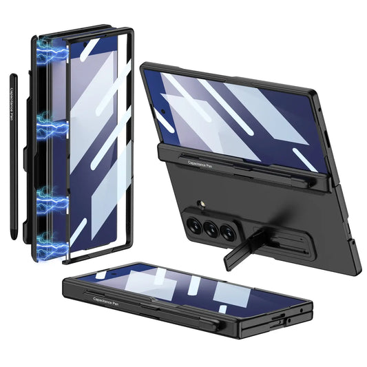 Samsung Galaxy Z Fold 7 case TitanGuard in black with durable hinge protection
