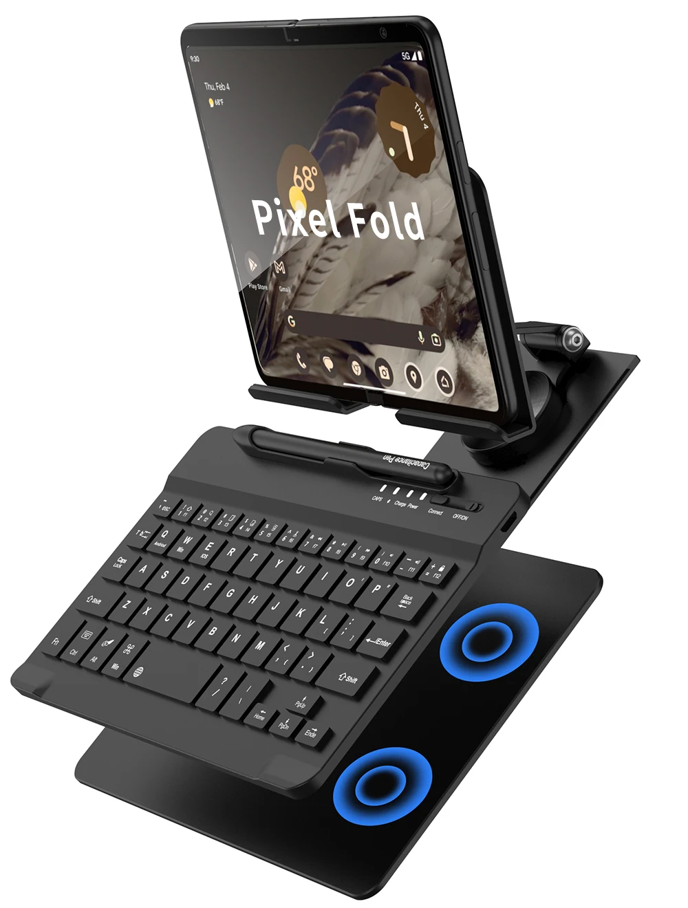 Desk Stand and Bluetooth Keyboard Combo for Google Pixel Fold