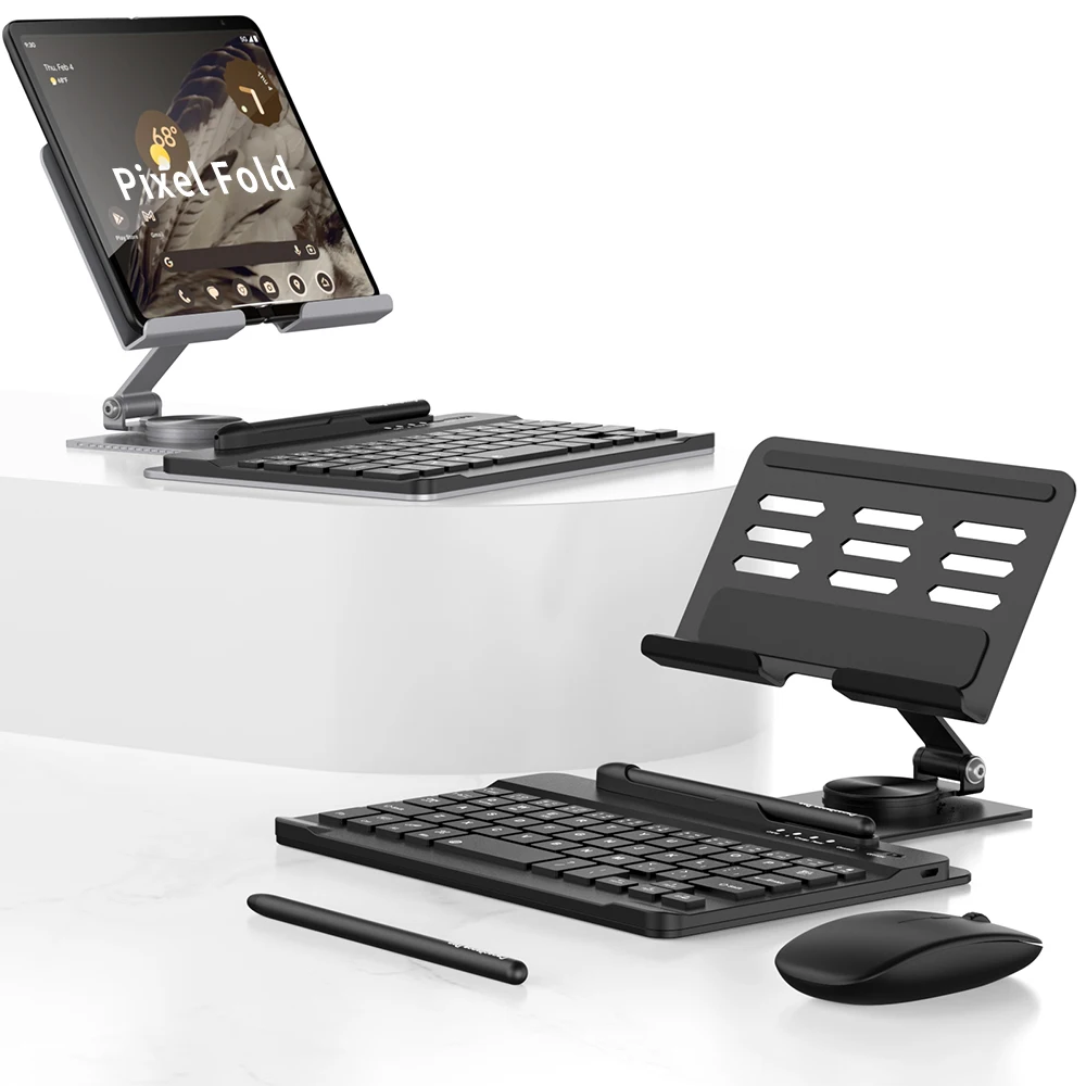 Desk Stand and Bluetooth Keyboard Combo for Google Pixel Fold