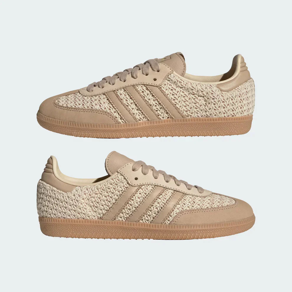 Sandweave Studio Raffia-Luxe Retro Trainer – Natural Woven Gum Sole Sneaker