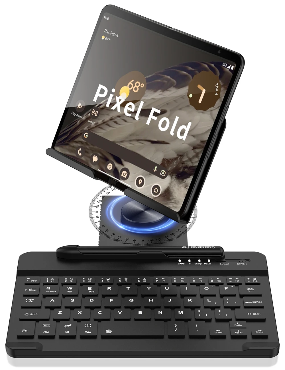 Desk Stand and Bluetooth Keyboard Combo for Google Pixel Fold