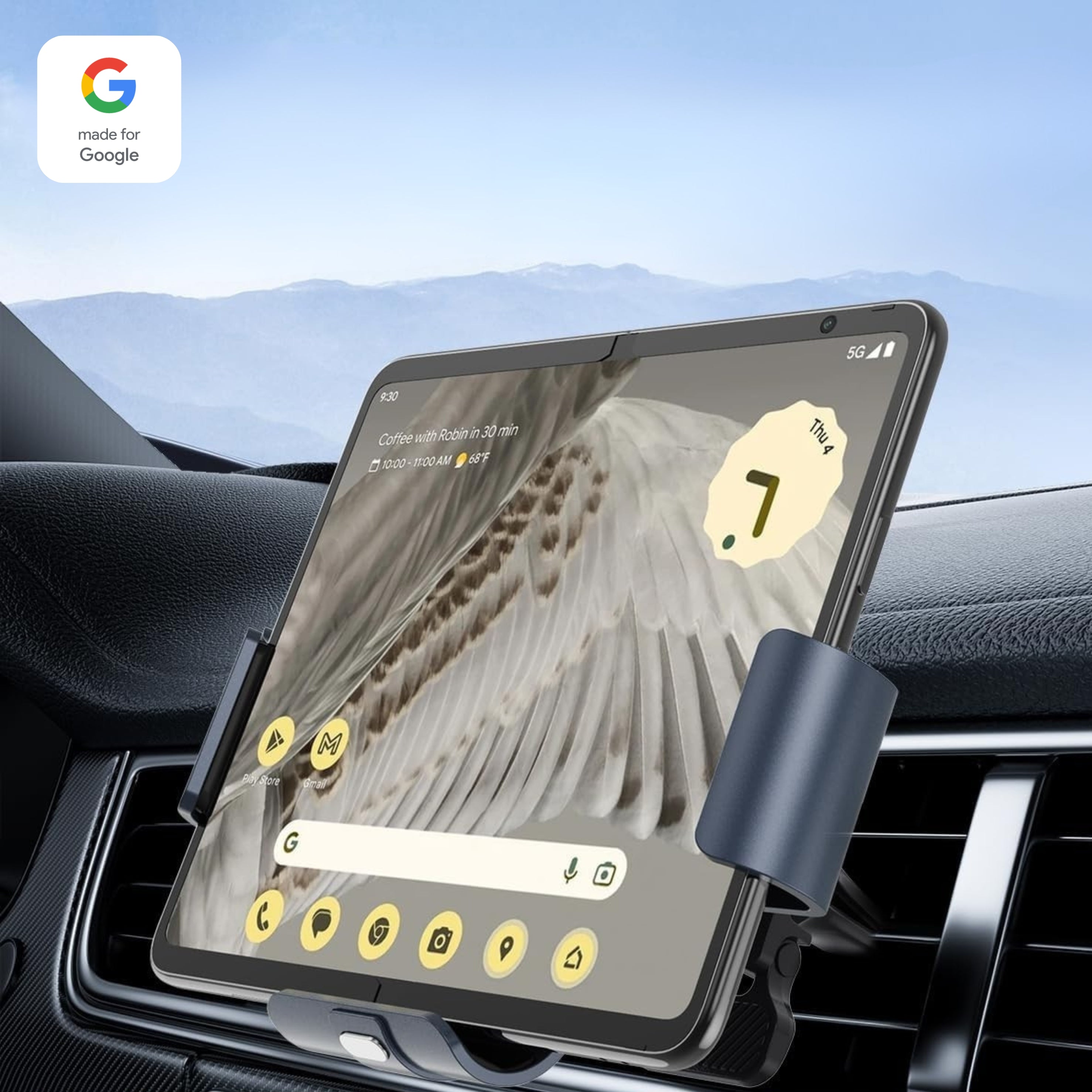 Fast Wireless Car Charger Mount for Google Pixel Fold